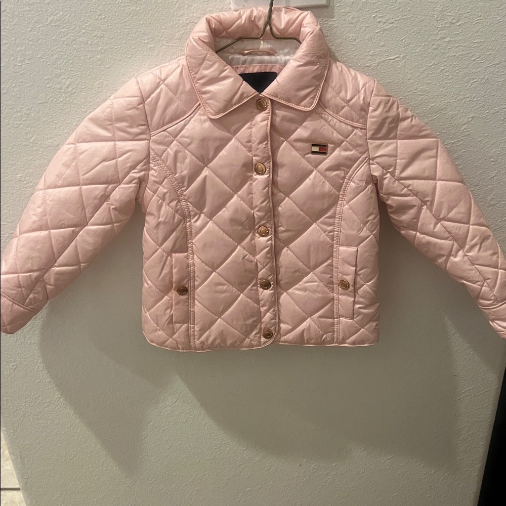 Tommy Hilfiger Light Pink Quilted Kids Puffer Jacket